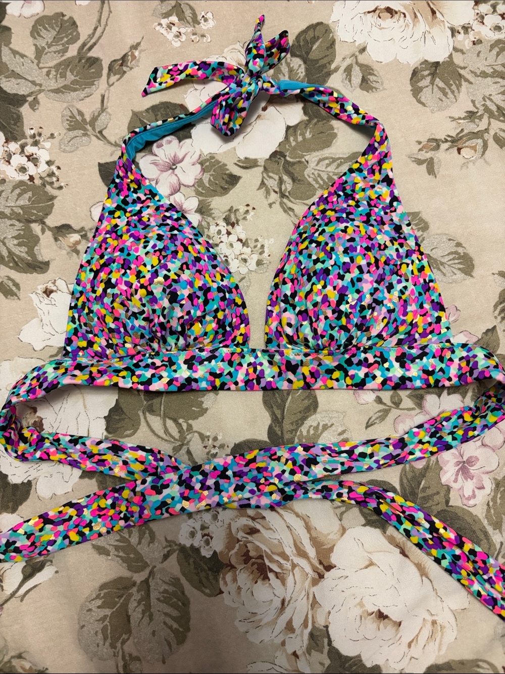 Fun Confetti Bikini Top